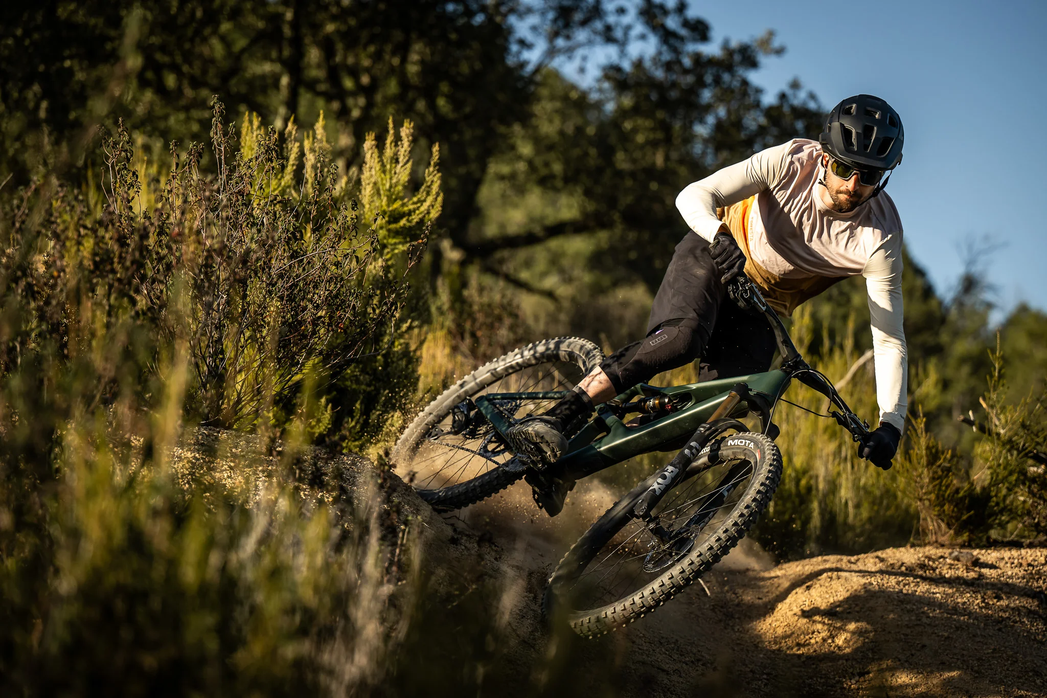 SHIMANO Gravity MTB shoe on a trail