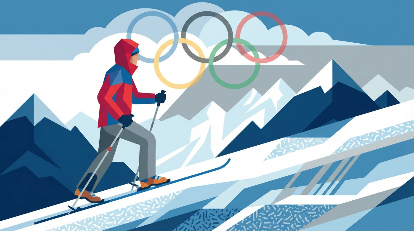 Illustratie: ski-alpinisme in olympische context