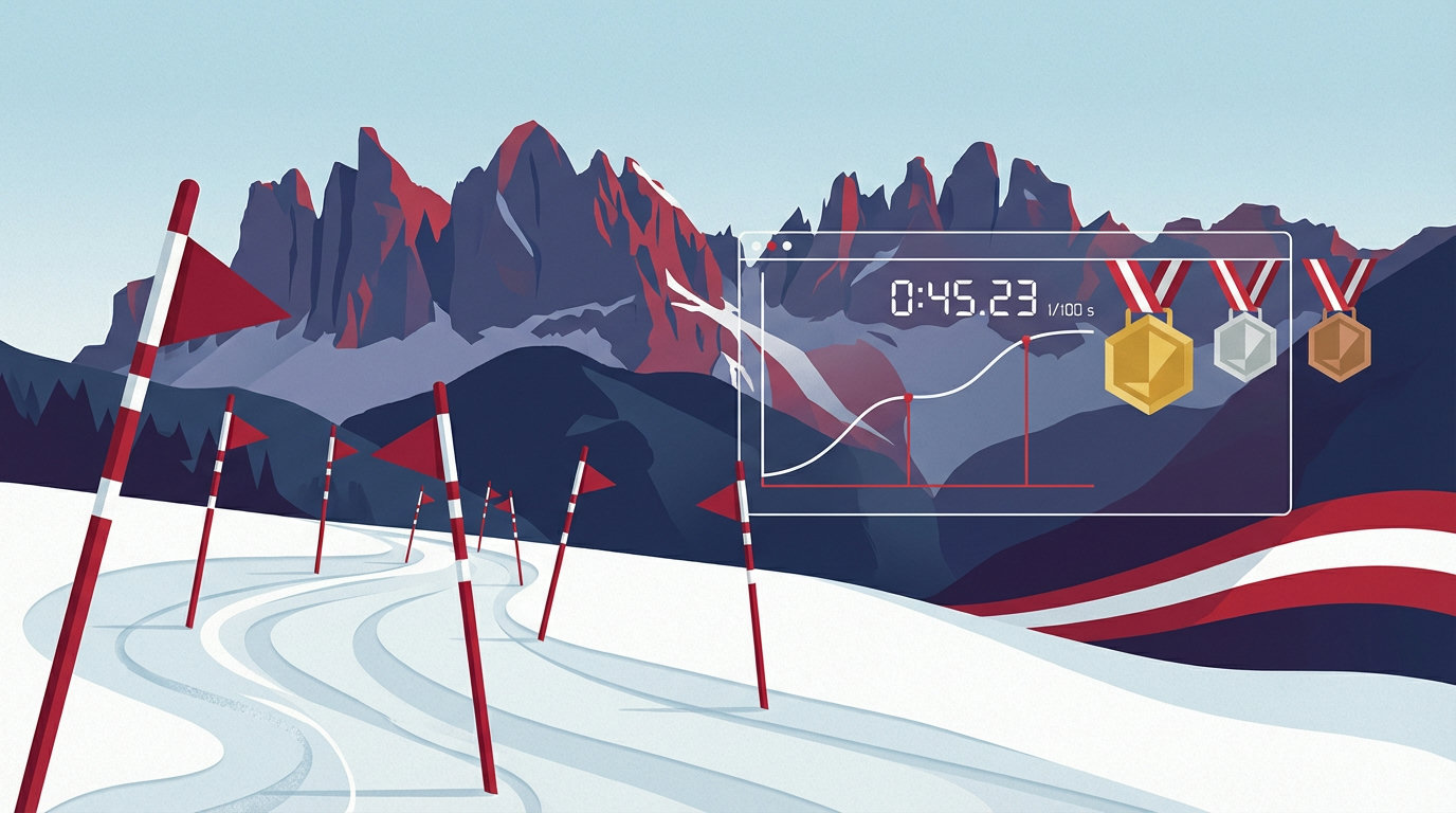 Alpineskiën Oostenrijk – analyse-illustratie