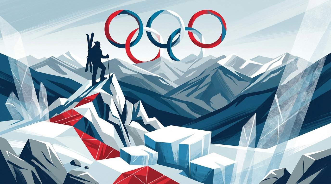 Ski-alpinisme als olympische discipline – illustratie